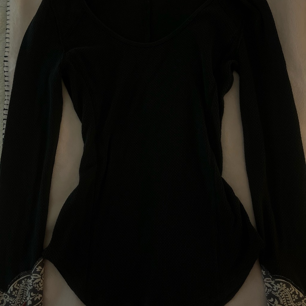 We The Free Black Long Sleeve Bodysuit